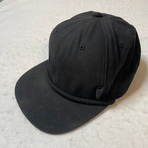 Nixon Starter The Natural Black Cotton Baseball Cap Snapback One Size Fits All